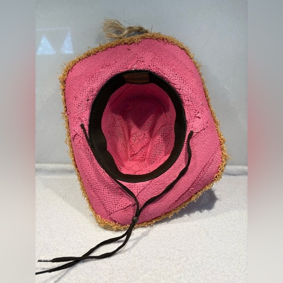 Coastal Cowgirl Corona Pink Western Straw Hat by TONPSOM | Size M - Picture 11 of 12